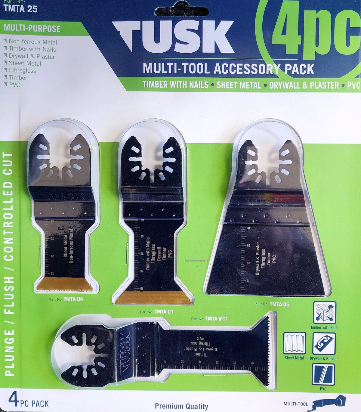 Tusk Multi Tool Blades 4pc Set