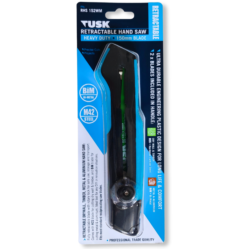 Tusk Retractable Hand Saw 152mm with 2 Blades